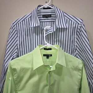 Two Express Modern Fit Button Down Dress Shirts